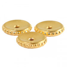 DQ metal bead Disc 11mm Gold